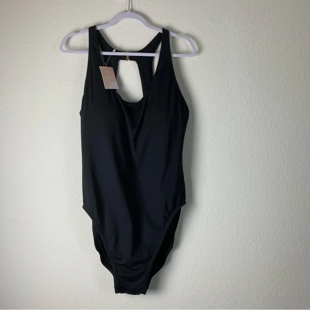 Andie Womens black Catalina one piece swimsuit XXXL
